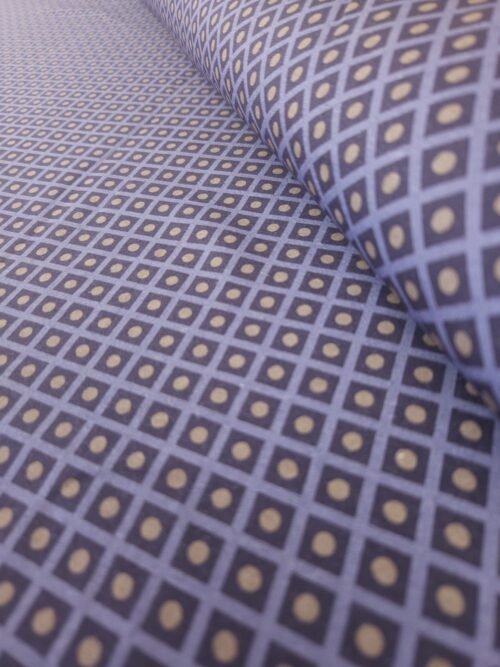 Popeline Imprimée de Luxe à Motifs Géométriques Carrés – Image 3