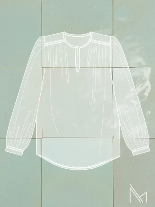 Dessin technique du patron blouse femme Gipsy – coupe ample et manches longues