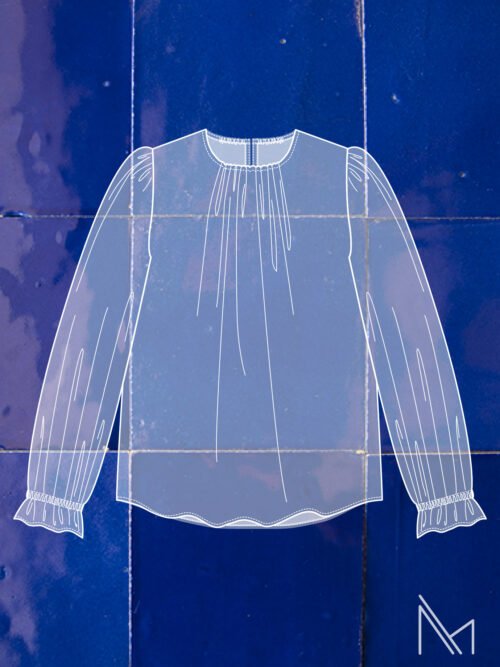 Illustration de notre patron blouse Ruby illustré