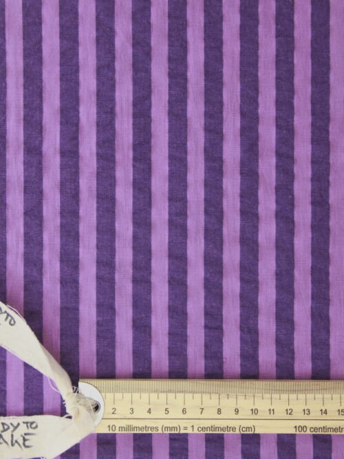 Seersucker - Rayures 1cm Violet – Image 3