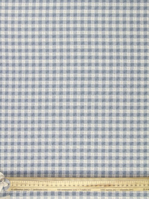 Vichy Fantaisie Bleu Gris et blanc – Image 4