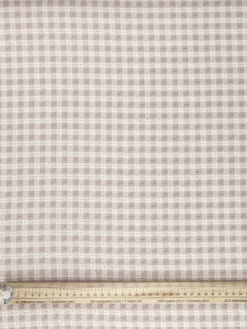 Vichy Fantaisie Greige et blanc – Image 3