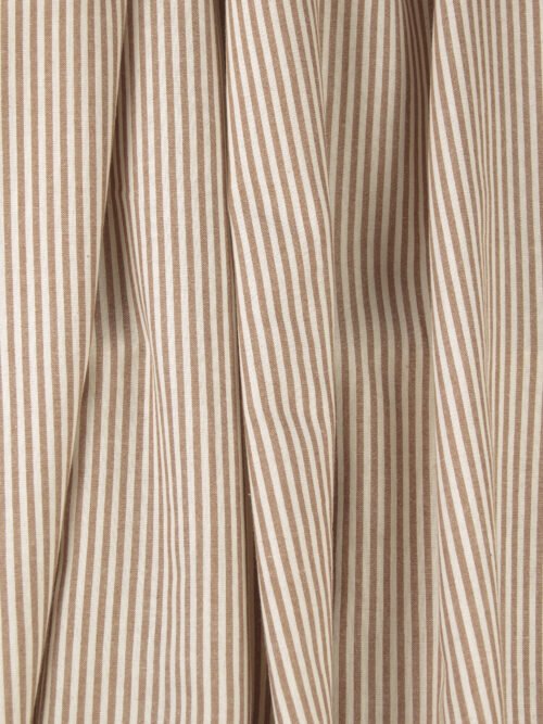 Chambray viscose- rayé Blanc Camel – Image 3
