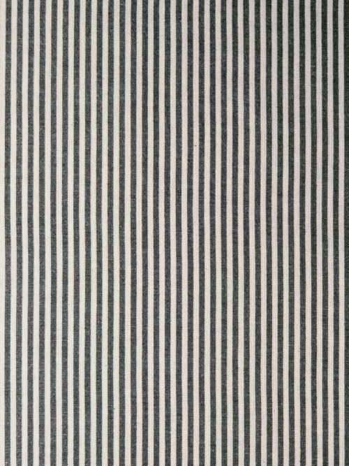 Chambray viscose- rayé Blanc Noir