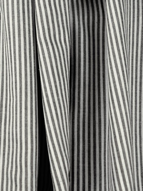 Chambray viscose- rayé Blanc Noir – Image 3