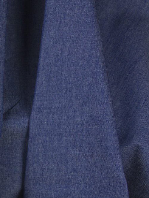 Chambray Uni coton - Bleu Denim Moyen foncé – Image 3
