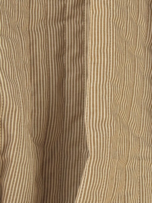 Matelassé rayures 2mm - Ocre Blanc – Image 4