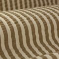 Vue d'ensemble du tissu seersucker ocre à rayures 1 cm