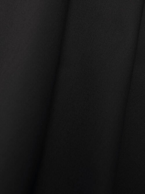 Vêtement cousu en gabardine Noir Charbon – pantalon ou veste structurée